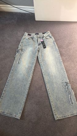Low rise relaxed jeans