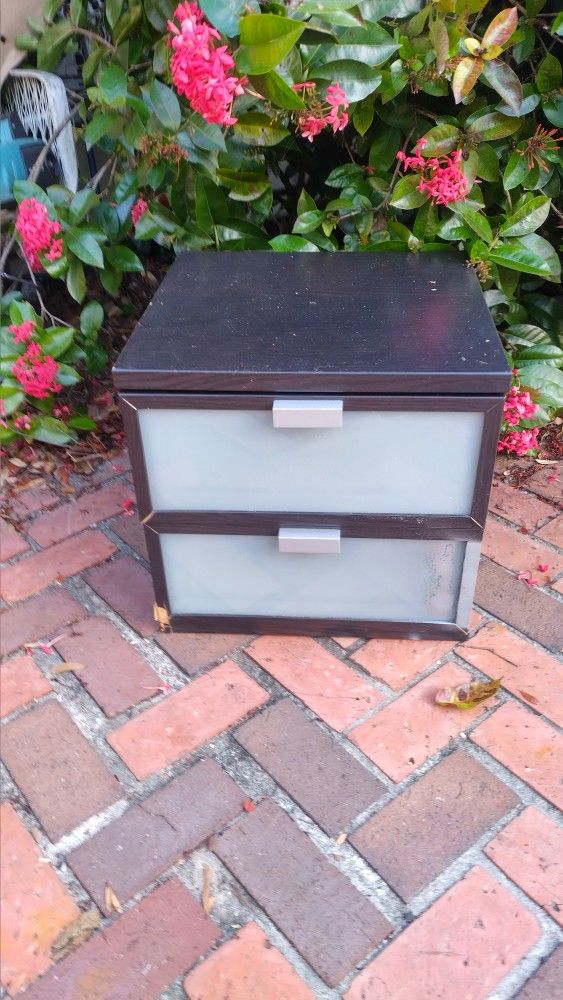 Low tiny Two Drawers Night Stand