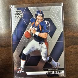 JOHN ELWAY BRONCOS MOSAIC BLUE PANINI NFL SPORTS CARD!