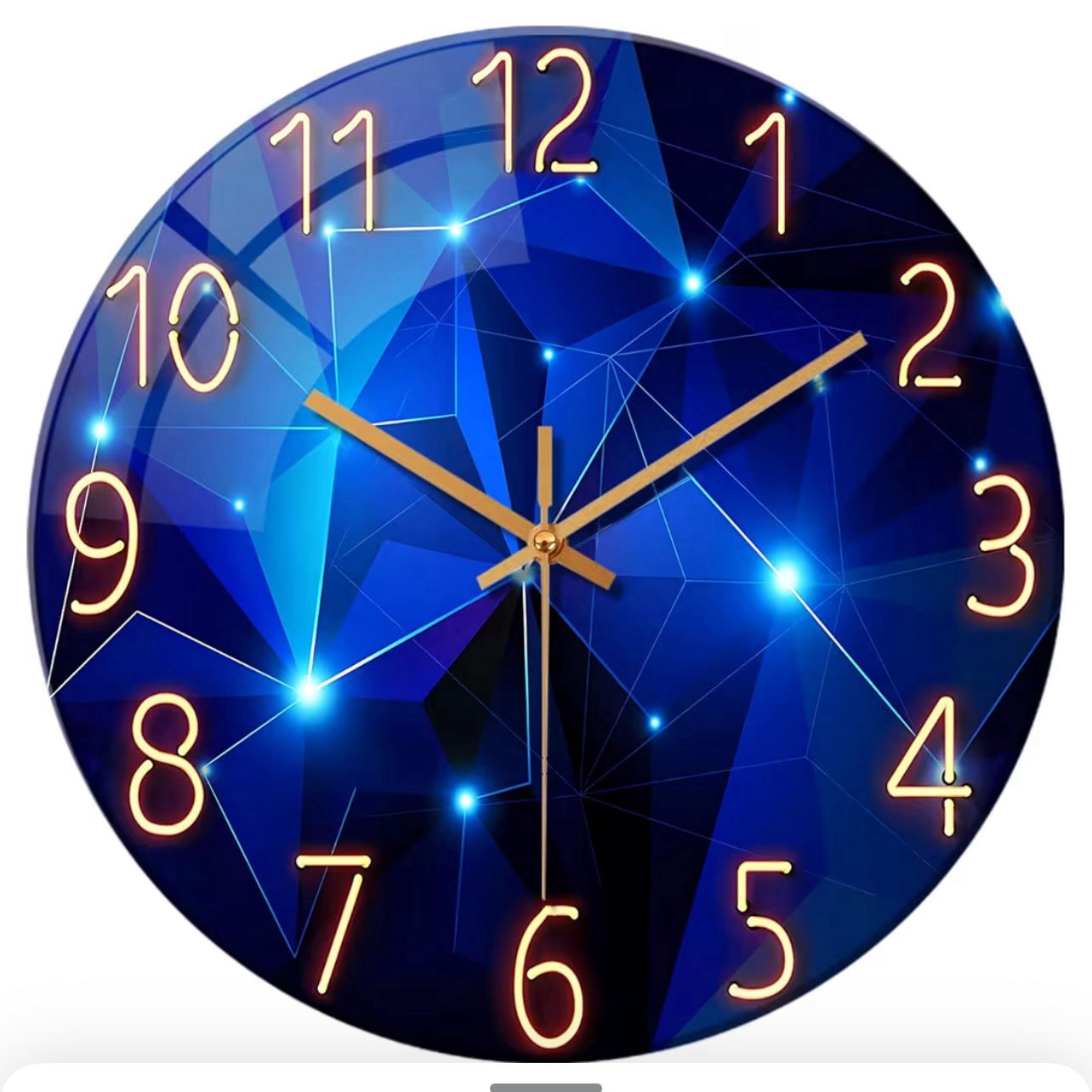 Royal Blue Round Clock