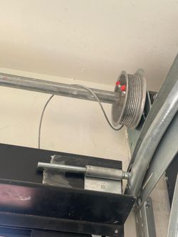Garage Door Broken Spring Opener Off Track Adjustment Replace And Parts