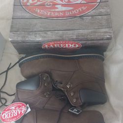 Laredo Size 10.5 Steel Toe Work Boots, Brand New In Box With Tags