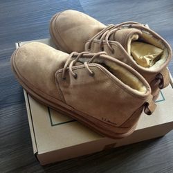 L.L. Bean Men's Tan Suede Boots - Wicked Good Boots 3 Eyes - Size 12 Mens
