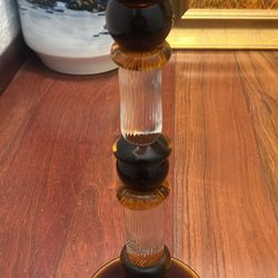 Handmade glass candle holder