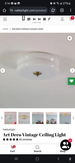 Glass Flush Mount LED Ceiling Light