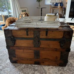 Antique steamer trunk