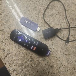Roku Streaming Stick Remote And Power Supply 