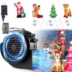 Inflatable Fan Replacement Blower Fan for Inflatables 12V 1A with Light Strings, 3 White light