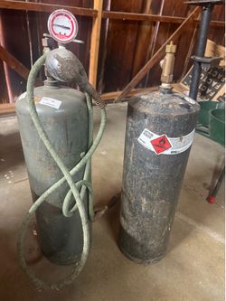 Two - Acetylene, Torch Bottles/Tanks
