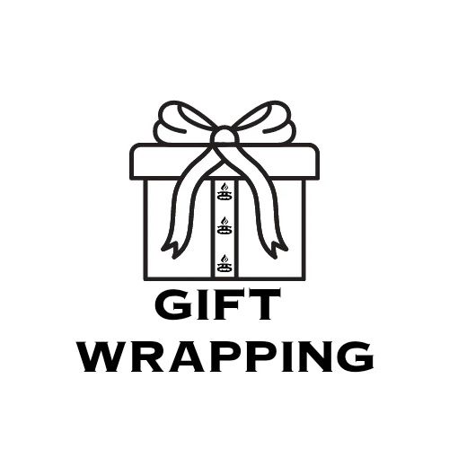Gift Wrap Wrapping Bag + Note Card Bundle Service w/ any purchase Color & Style Varies