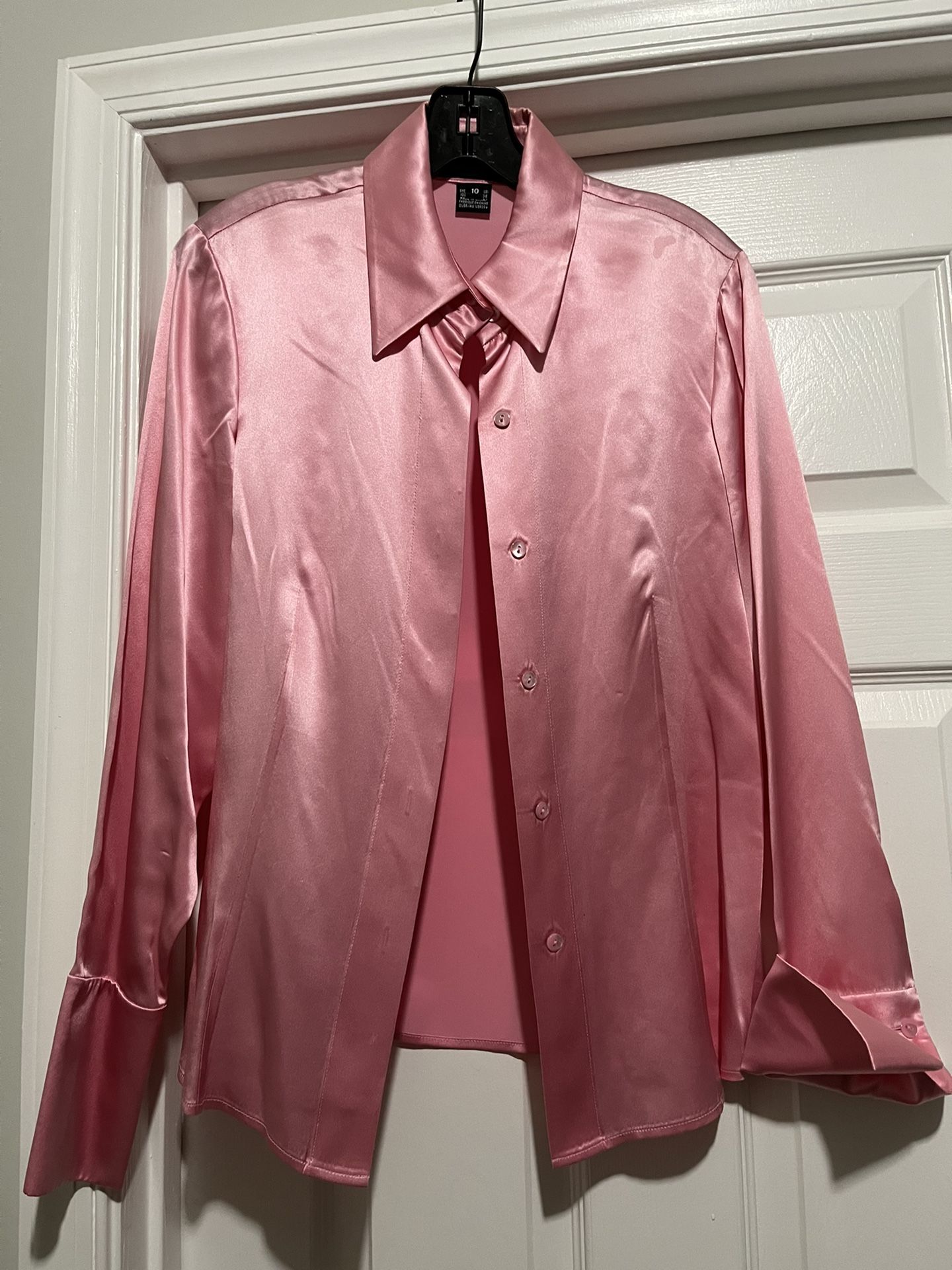 Pink Satin Blouse