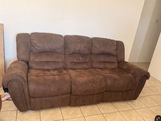 Recliner couch brown