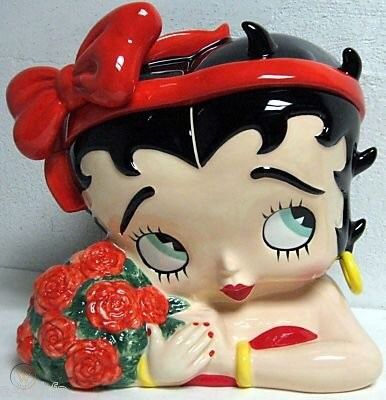 LIMITED EDITION Betty Boop Roses Cookie Jar