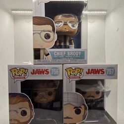 Jaws Funko Pop! Lot – Brody #755, Hooper #756, Quint #757 – Main Character Trio
