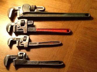 Vintage pipe wrenches