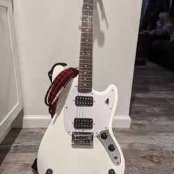 White Squire Mustang Guitar 
