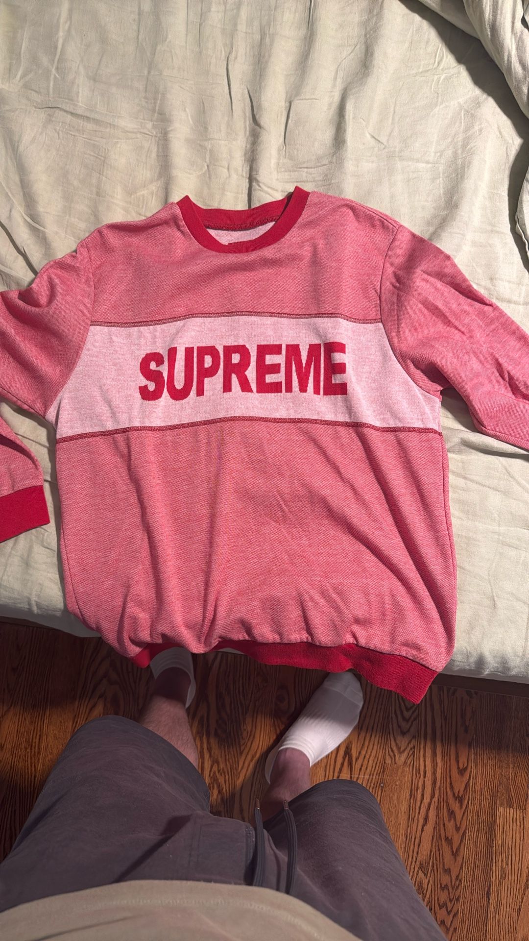 Supreme Red Sweatshirt Medium