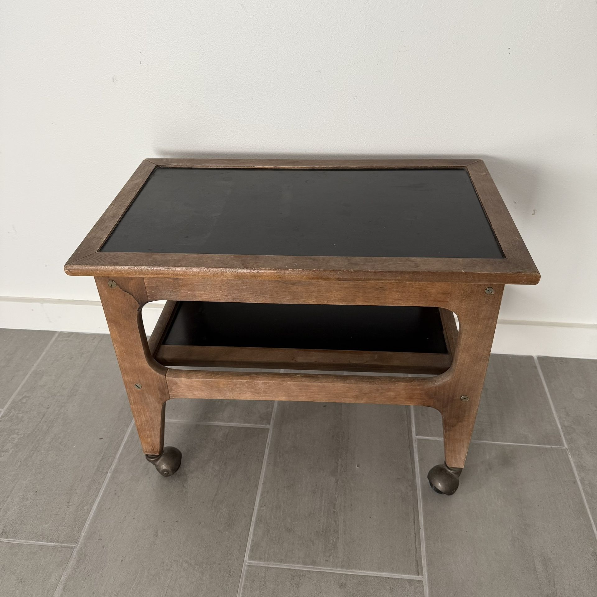 Vintage MCM Petite Side Table Cart