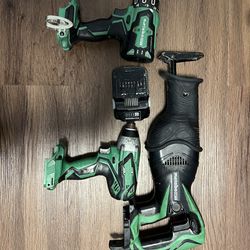  Hitachi Matabo HBT Brushless Drill Driver With Hammer Drill, And Sawzall 18v  Tool Only 