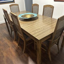 MCM - Mid Century Modern Dining Table With Six Chairs