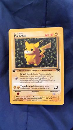 Pikachu black star promo  Ivy jungle first edition