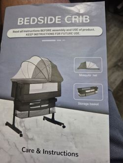 Baby bassinet with netting- new
