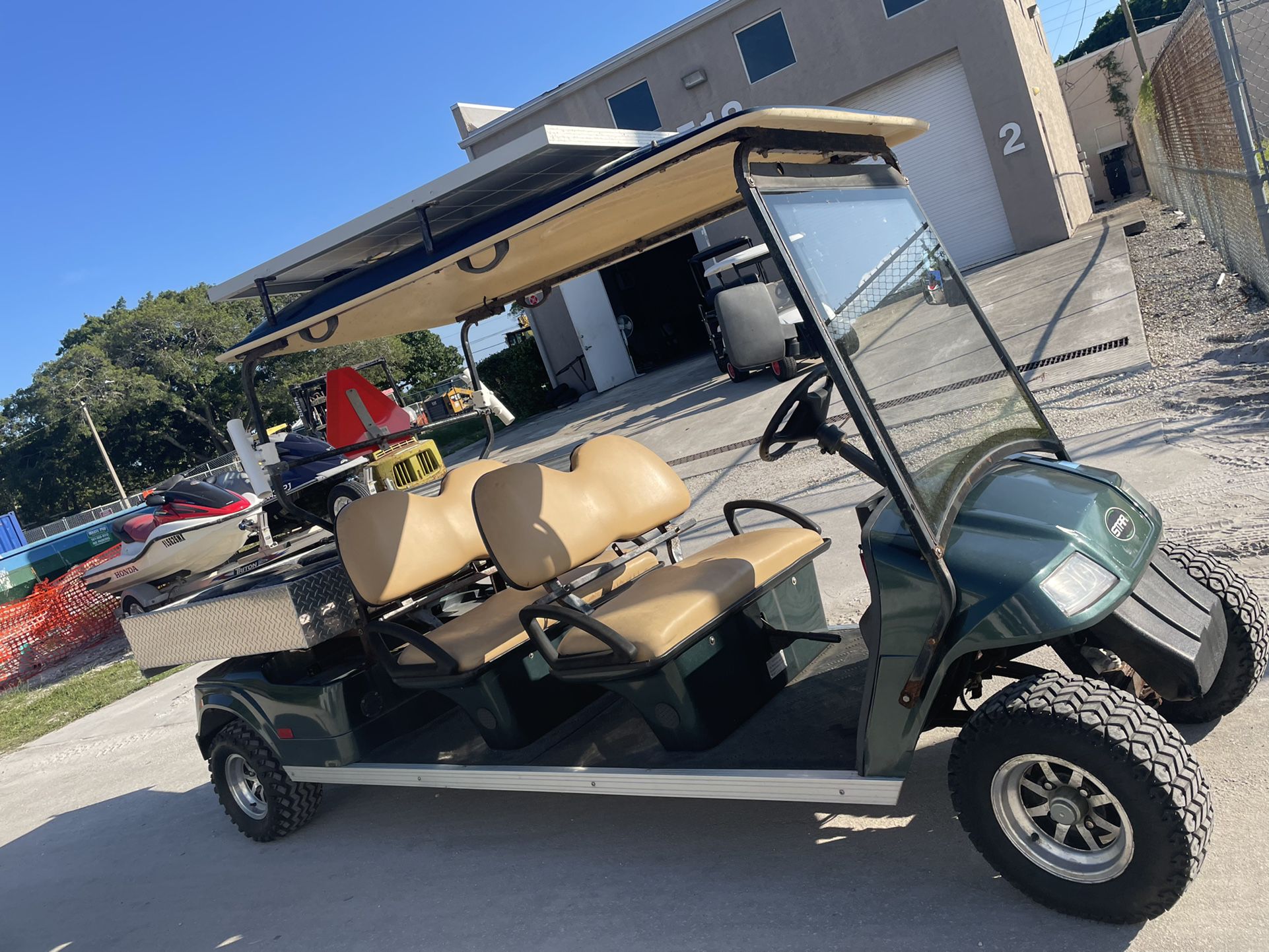 Solar Powered Stretch Limo Golf Cart 