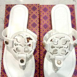 Tory Burch Miller Sandals White