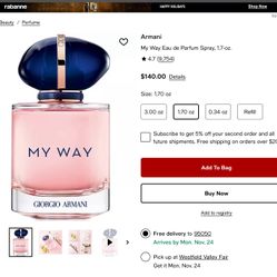 100% authentic supplied by Macys Giorgio Armani My Way Eau de Parfum is a floral vanilla women's perfume that blends together bright bergamot scents, 