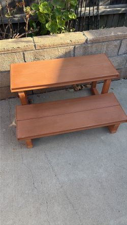 2 Tier Wooden Spa Steps