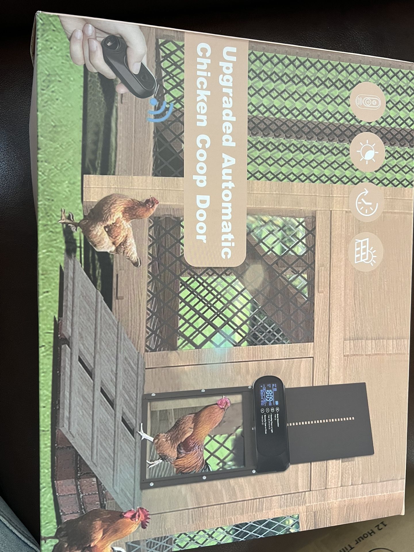 New In Box, Automatic Chicken Coop Door With Solar Panel