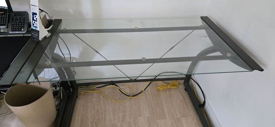 4 sections (one not shown) Glass desk with corner no computers monitors or printers included ickup only
