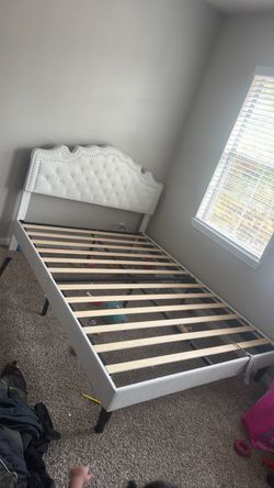 Queen bed frame with headboard