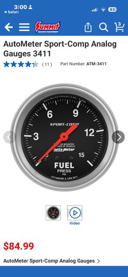 Auto Meter Fuel Pressure Gauge