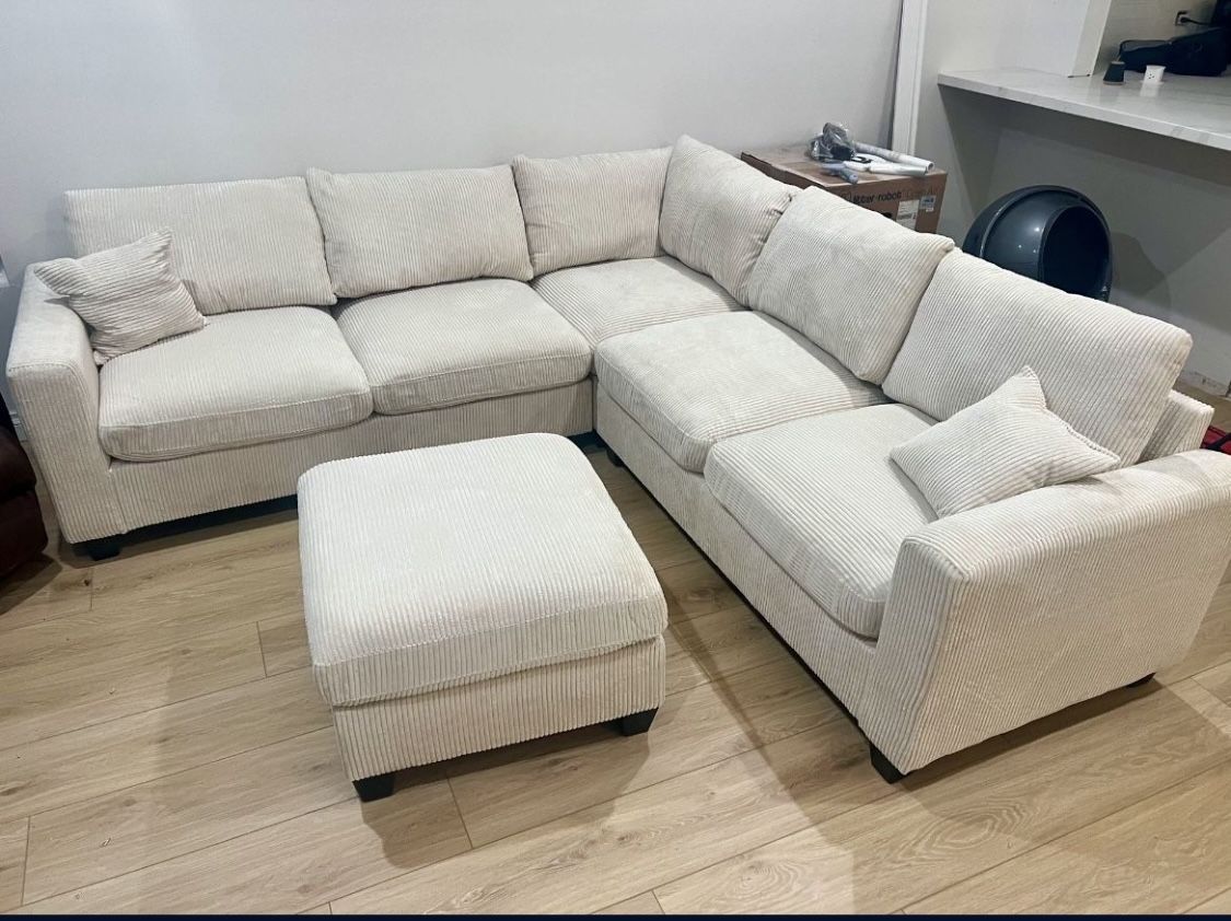 New Ivory Sectional Sofa