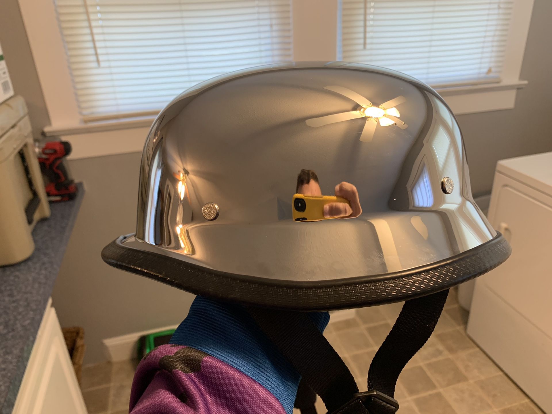 Chrome Skull motorcycle Helmet