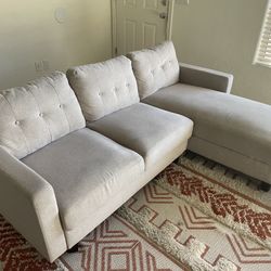 2 Piece Upholstered Sectional Couch