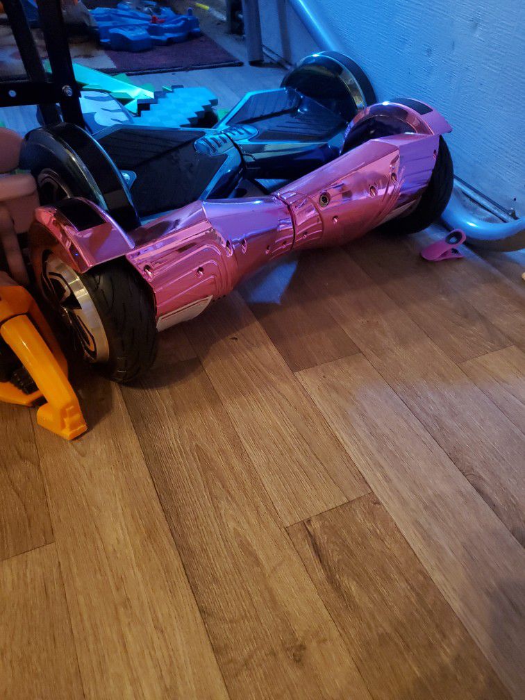 Pink Hoverboard With Bluetooth Speaker