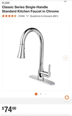 Flow Chrome Kitchen Pull Down Faucet