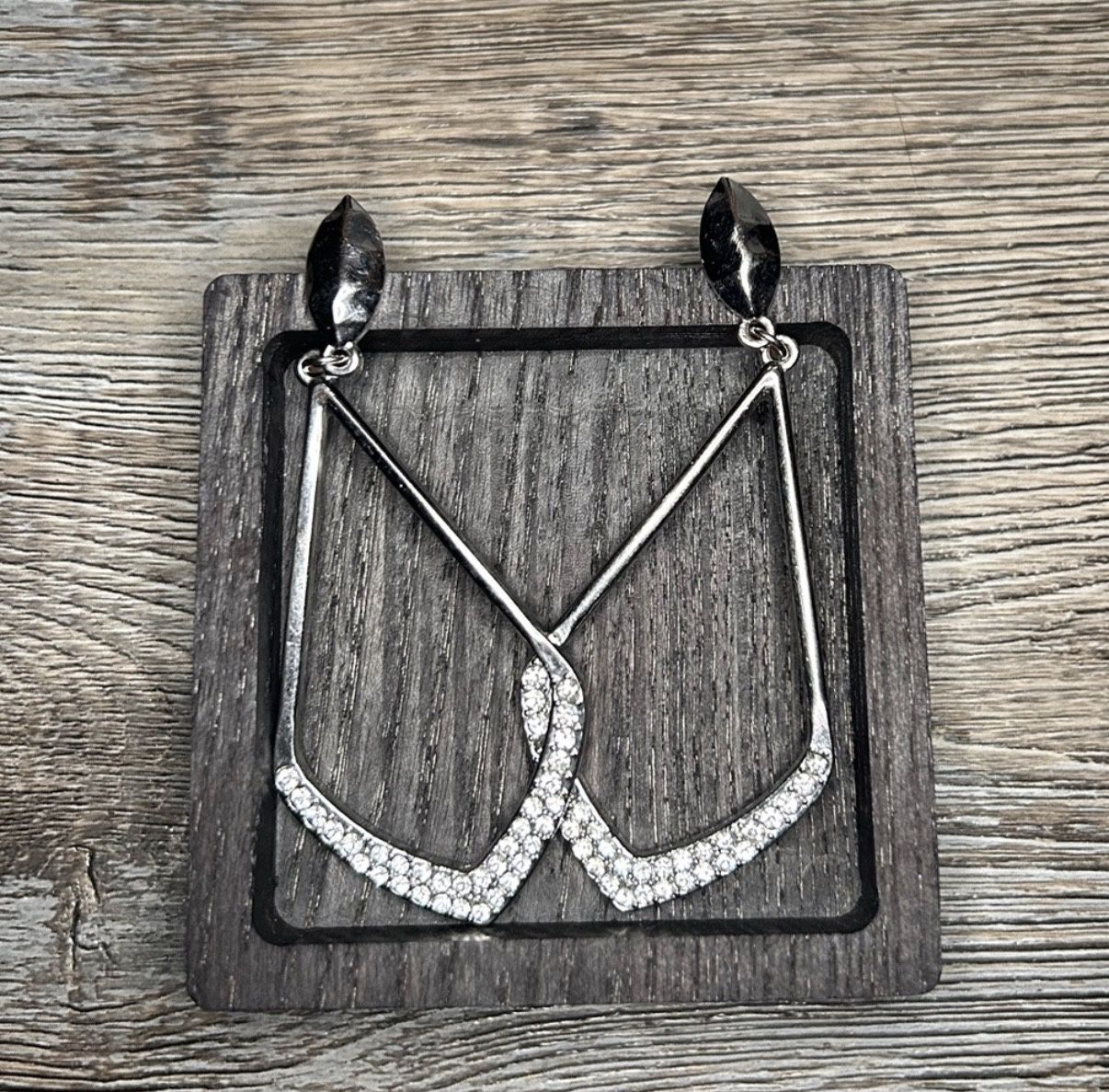 Rhinestone Studded Earrings