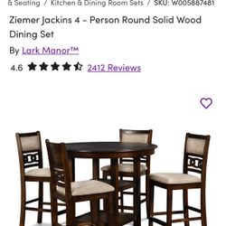 Real Wood Premium 5 Piece Dining Set