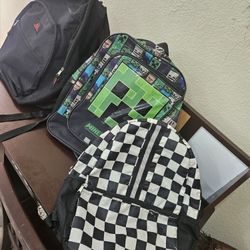 Three School Backpacks