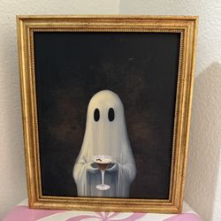 GHOST HOLDING A COCKTAIL PICTURE FRAME