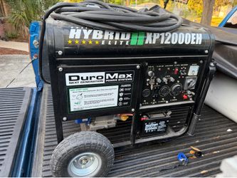 DuroMax XP12000EH dual-fuel portable generator, capable of running on both gasoline and propane.