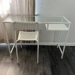 Glass Top Desk / Vanity Table 