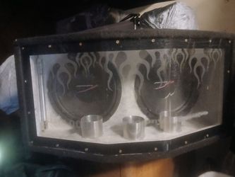 (2) 12' Audiobahn w/ box 30in L,  17 in wt,