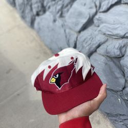 90s logo athletic shark tooth Arizona cardinals snapback hat pro line