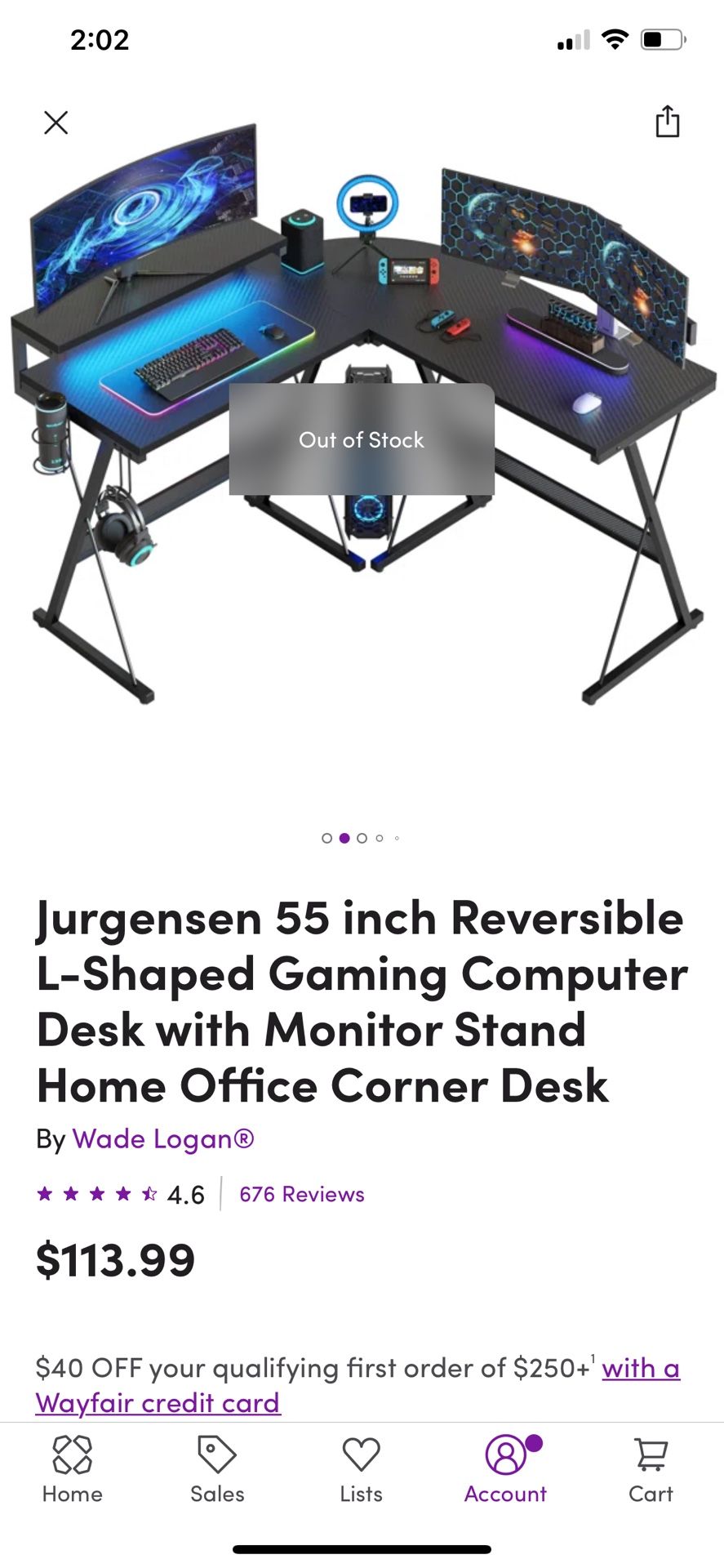 Desk Gaming Desk