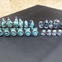 Paola Chiari Ghosts And Undead Zombies Chess Pieces