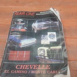 Year One Fisher Body El Camino  Book Manual Parts List